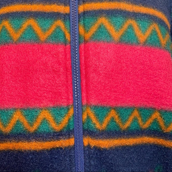 Vintage Southwestern fleece shacket roses Aztec zipper Yellowstone jacket - Picture 5 of 14
